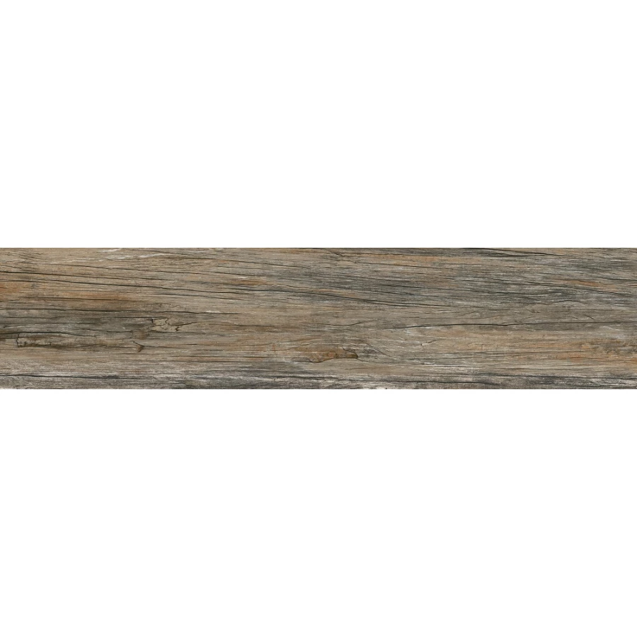 Плитка напольная керамогранитная Alma Ceramica Grinda коричневый 20*90 см