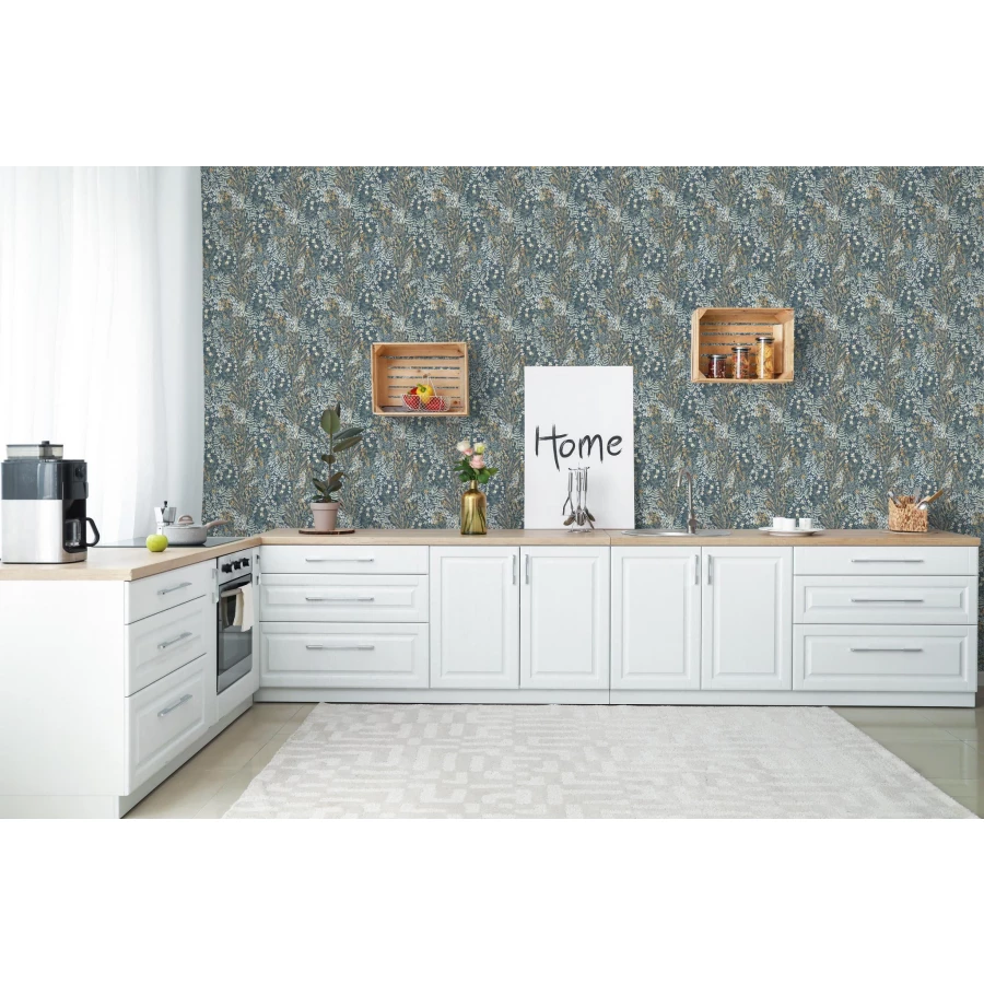 Обои винил на флизелине Lutece Jardin D'eden Желтый Зеленый Синий 51202611 10,05x0,53 м