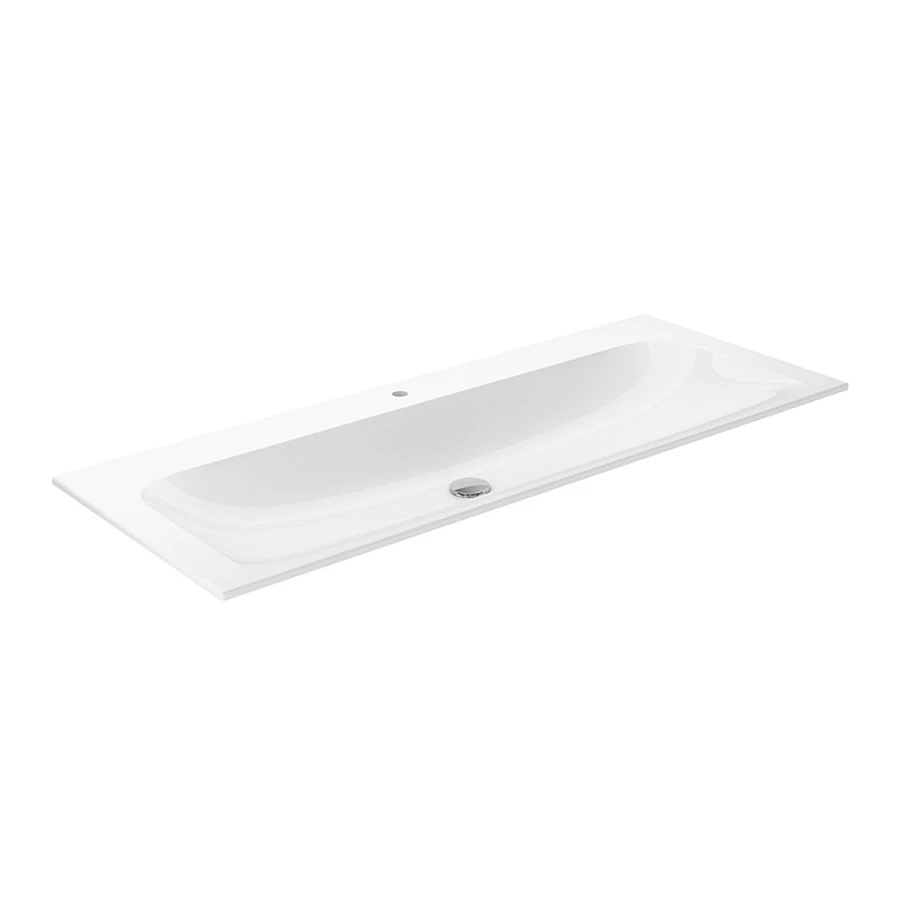 Керамический умывальник Keuco Plan 1 отверстие для смесителя 32980311201 1208x494x17 мм