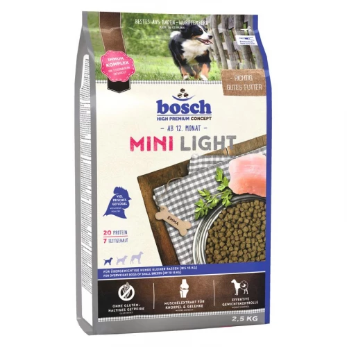 Корм для собак маленьких пород Bosch Adult Mini Light склонных к полноте и с избыточным весом 2,5 кг 