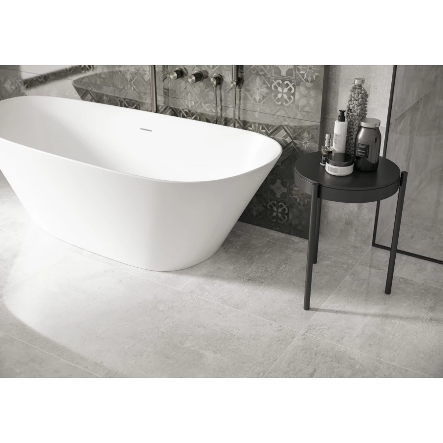 Керамогранит Cerrad Softcement Silver Rect матовый серебристый 119,7x59,7 см