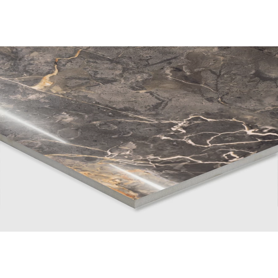 Керамогранит Arcadia Ceramica Imperial Nero Full Polished глянцевый серо-золотистый FP1005-A 120х60 см