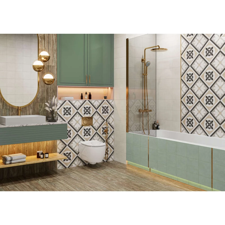 Керамогранит New Trend Design Art Green матовый зелёный GP2020DNA24 20х20 см