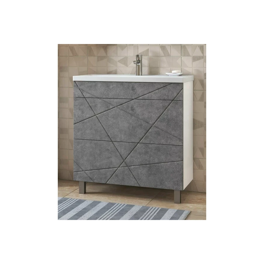 Тумба под раковину Vigo Geometry 800-0-2 бетон tn.bsf.GEO.9696.80.2Y бетон