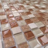 Мозаика из стекла и натурального камня Caramelle Mosaic Olbia бежевый 30,5x30,5 см