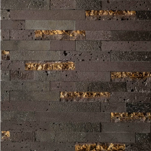 Мозаика Orro Mosaic Лава Блэк 50х20 100х20 матовая черная 30х30 см