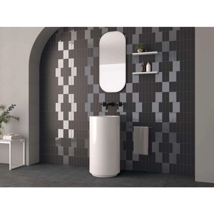 Керамогранит Harmony Peronda Glint Black Matt матовый чёрный 3300037829 14,6х4,8 см