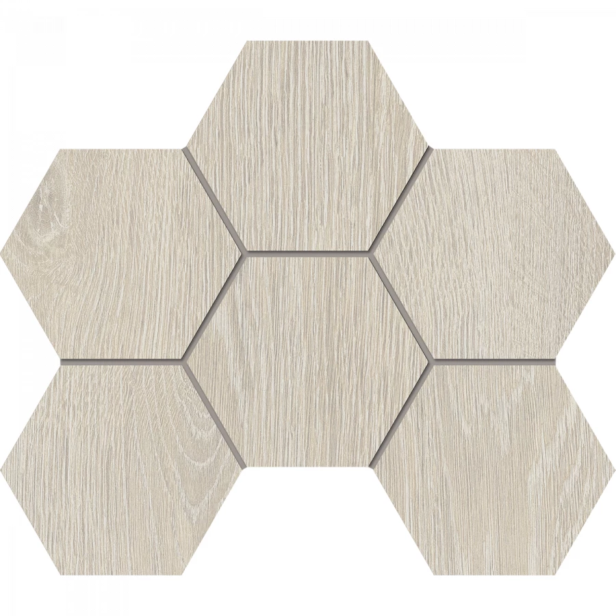 Мозаика Estima Kraft Wood KW00 Hexagon Структурированный 70431 28,5х25 см
