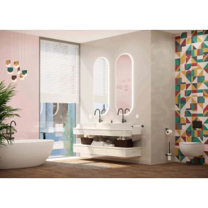 Плитка настенная Creto Mono rose глянцевая розовая 1,8 м2 00-00-5-18-01-41-2430 60х30 см