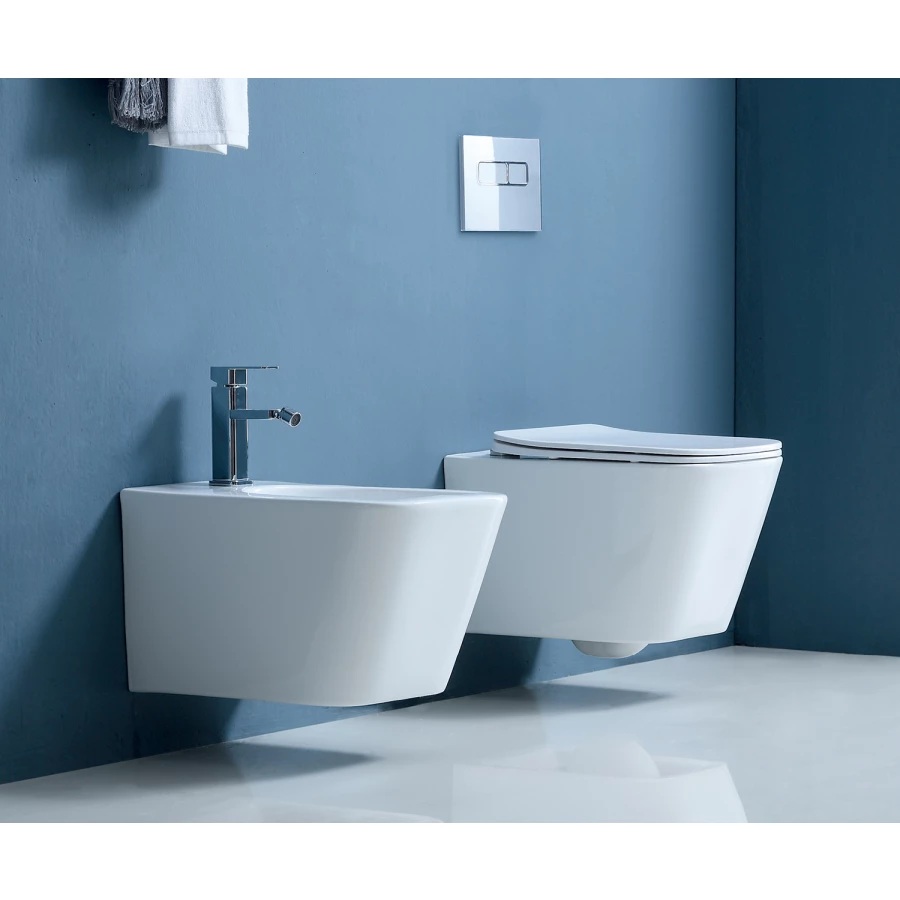 Унитаз подвесной Azario Boca безободковый c сиденьем микролифт AZ-1048 A 36х51х35 см