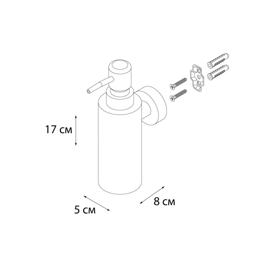 Дозатор для жидкого мыла Fixsen Hotel FX-31012B 5,2х17,2 см
