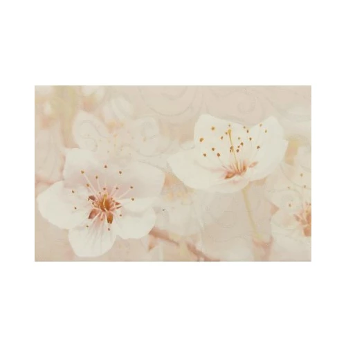 Декор Шахтинская плитка Сакура коричневый 03 25х40