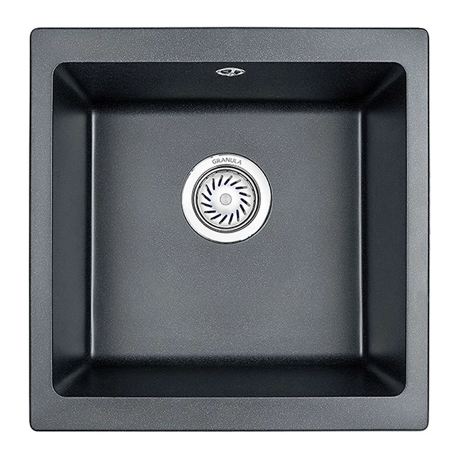 Кухонная мойка Granula 4451, ШВАРЦ 45х46 см