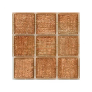 Мозаика стеклянная Trend Brillante Opale 222 тон 1 с авантюрином 2x2 на бумаге глянцевая коричневая Br222-1 31,6х31,6 см