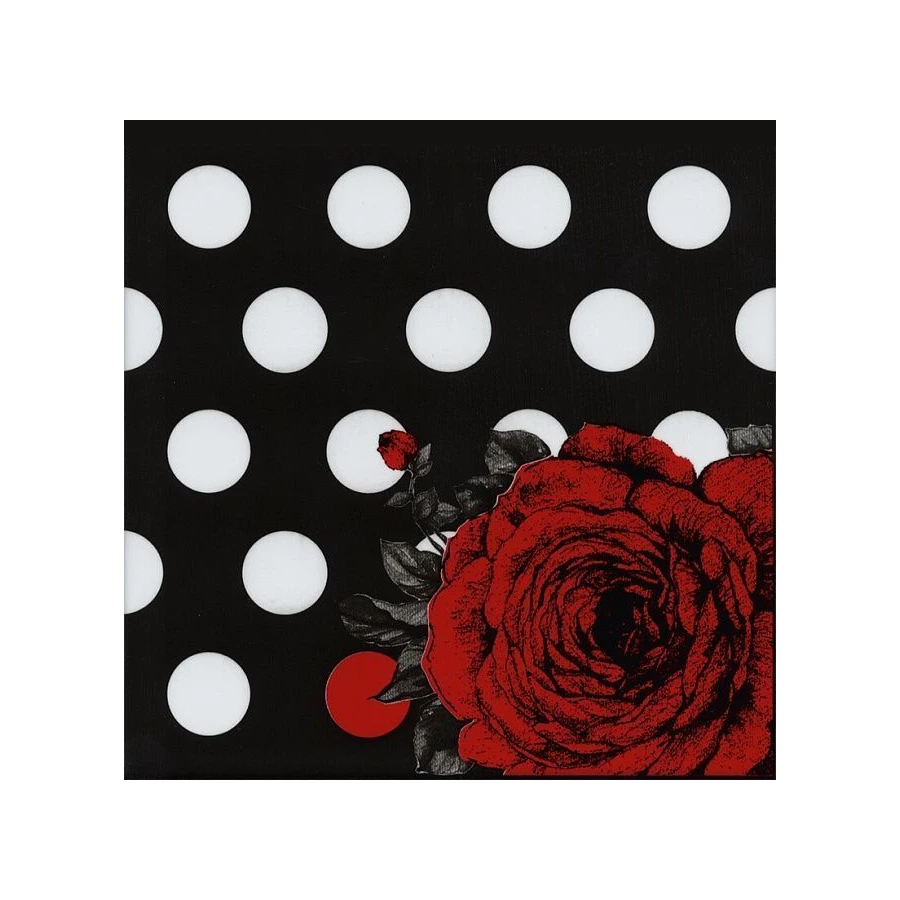 Декор Kerama Marazzi Этуаль Цветок черный 15х15 см