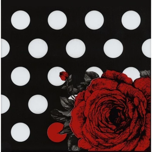 Декор Kerama Marazzi Этуаль Цветок черный 15х15 см