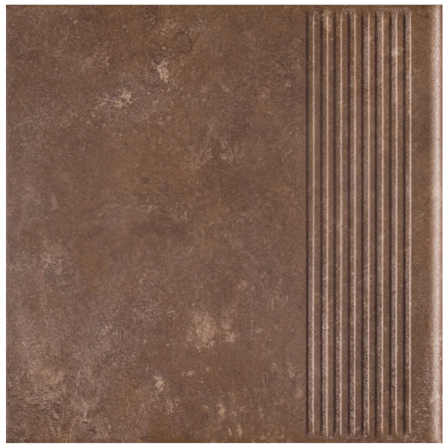 Ступень Paradyz Ilario Brown Stopnica Prosta матовя коричневая 29,5х29,5 см