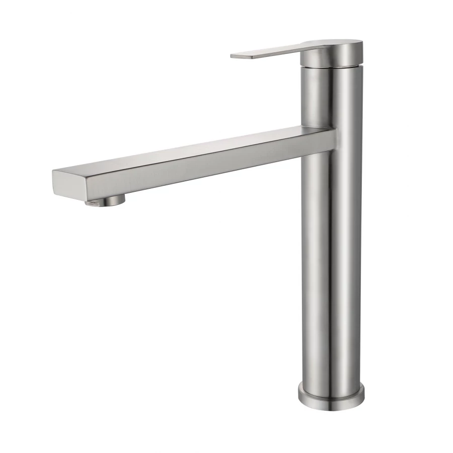 Смеситель Esko для раковины высокий нержавеющая сталь B25 Satin