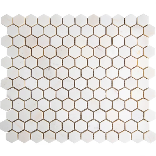 Мозаика Starmosaic Hexagon VMwP нат. мрамор белый 30,5x30,5 см