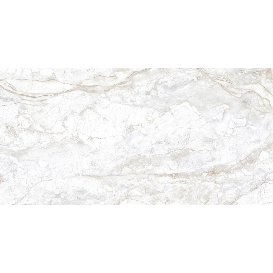 Керамогранит ALMA Ceramica Bellagio sugar-эффект белый GFA114BLG04R 114х57х0,75 см