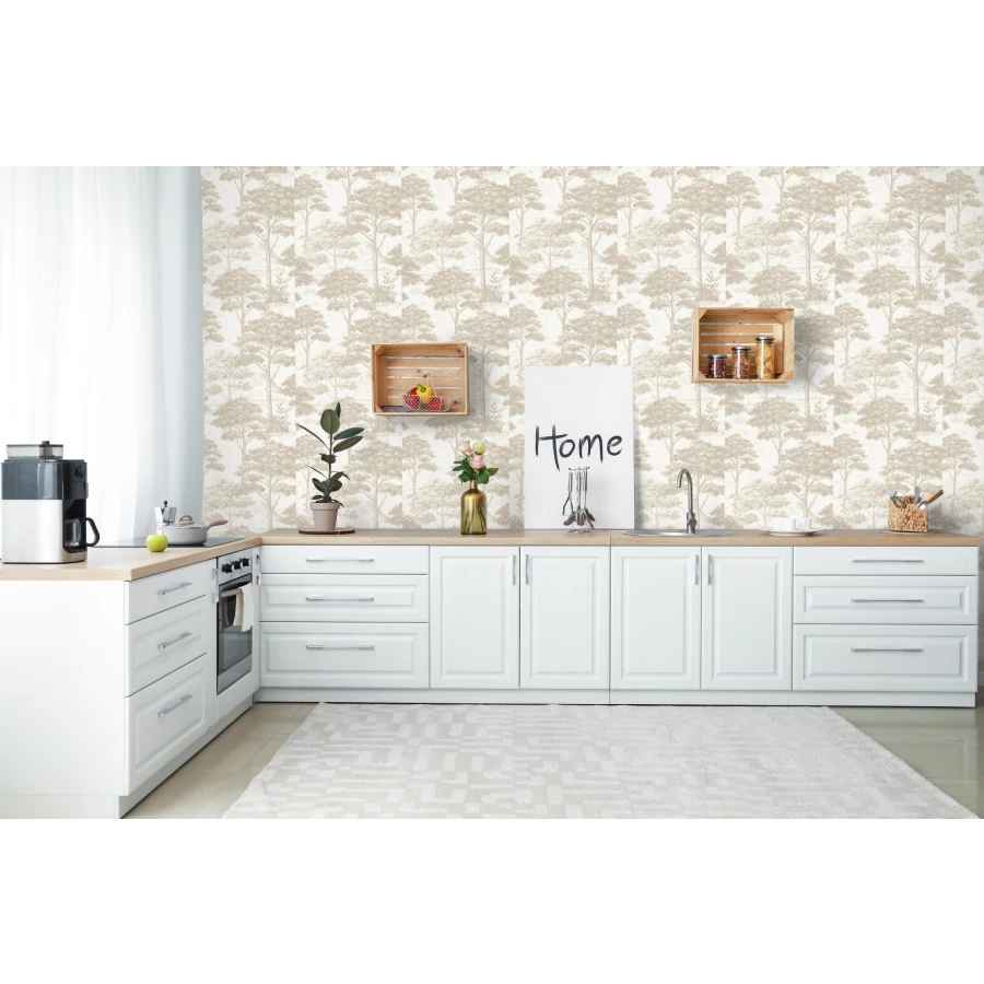 Обои винил на флизелине Grandeco Maison Белый Коричневый MN 3003 10,05х0,53 м