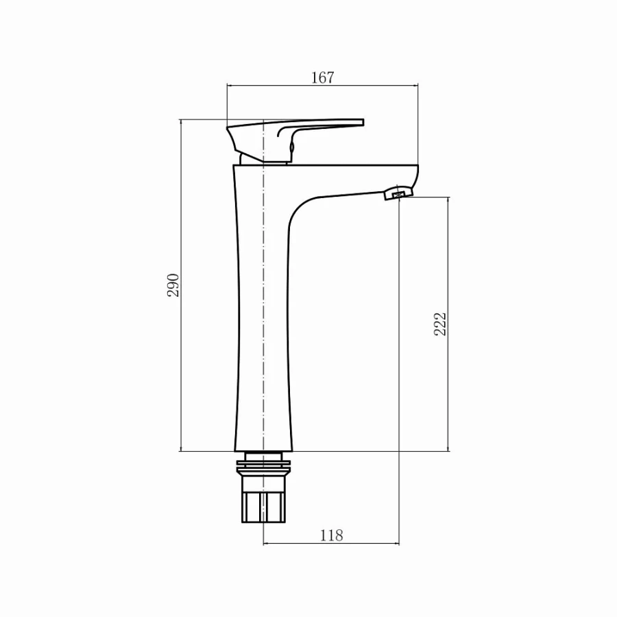 Смеситель для накладного умывальника PLStart PL3005-7