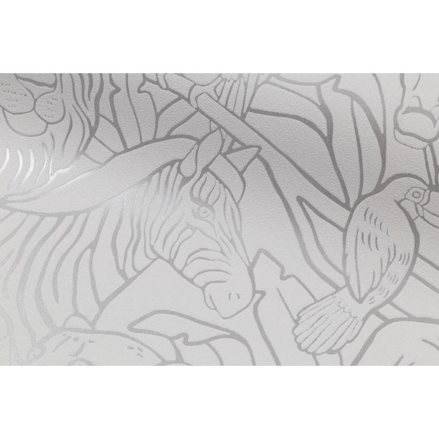 Обои флизелиновые Palitra Home Zoo Safari HomeColor серые HC72249-41 1,06х10,05 м