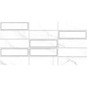 Плитка настенная ALMA Ceramica Bronks рельефная матовая белая TWA3060BRK27 60х30 см