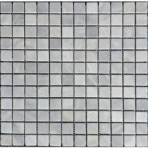 Мозаика Pixel mosaic Мрамор Ice Grey чип 23х23 мм сетка Матовая PIX 335 30,5х30,5 см