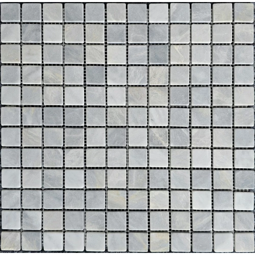 Мозаика Pixel mosaic Мрамор Ice Grey чип 23х23 мм сетка Матовая PIX 335 30,5х30,5 см