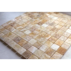 Мозаика из натурального камня LeeDo Ceramica Onice beige POL желтый 29,8x29,8 см