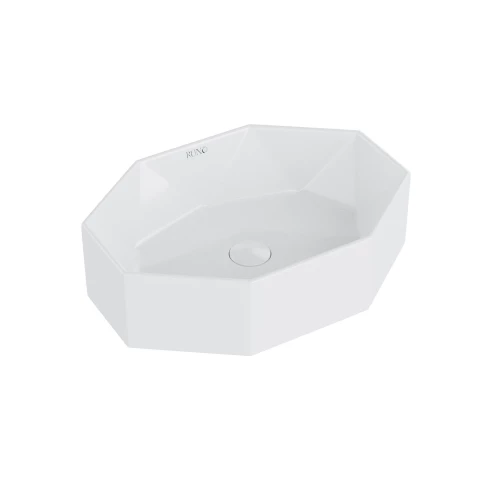 Умывальник Runo Cristallo мебельный многоугольный белый 00-00002560