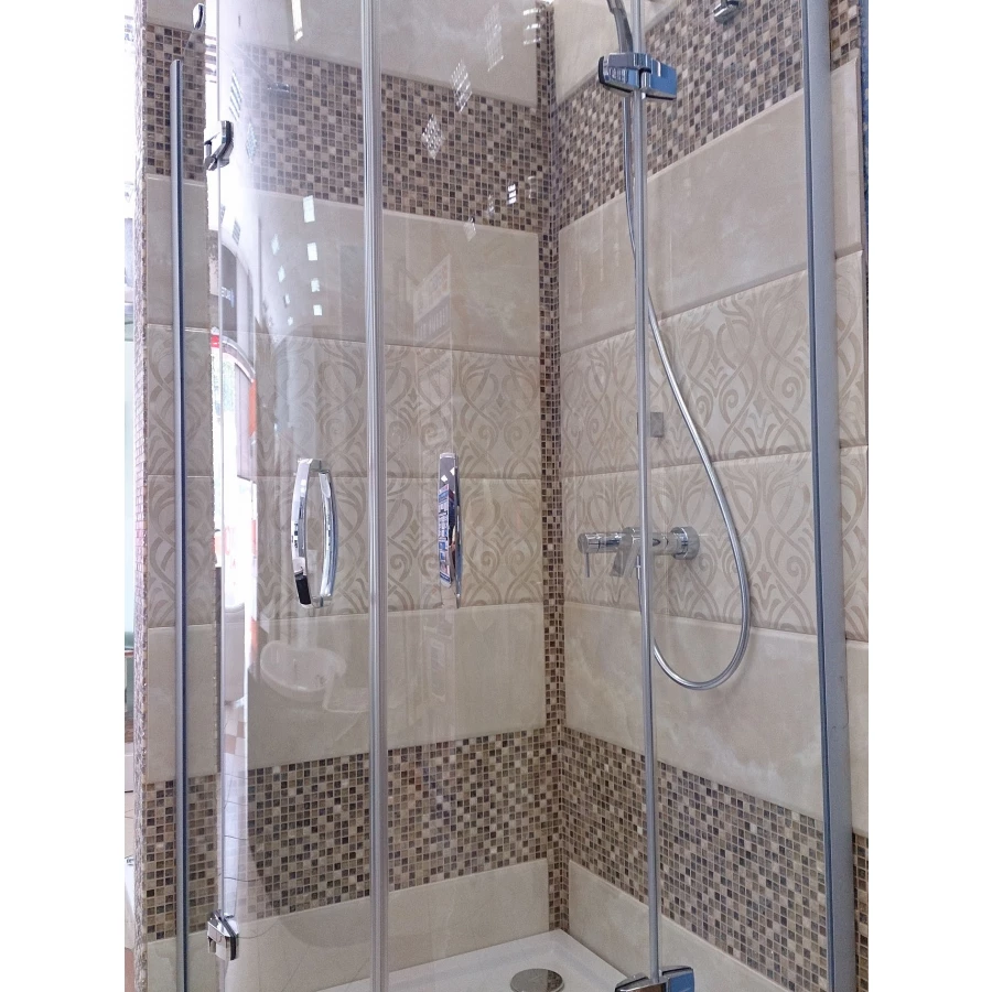 Мозаика из стекла и натурального камня Caramelle Mosaic Amazonas бежево-желтый 30,5x30,5 см