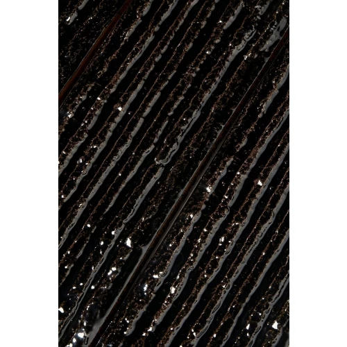 Плитка настенная Mutina Схамотте Линеал Неро / Chamotte Lineal Nero глянцевая черная PUCL05 21,3x7,2 см