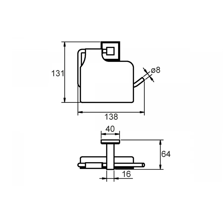 Бумагодержатель с крышкой Milardo Labrador сплав металлов LABSMC0M43