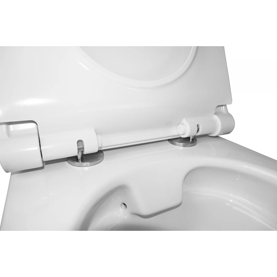 Унитаз подвесной Azario Geno безободковый с ультратонким сиденьем микролифт AZ2196D 49x36x36 см