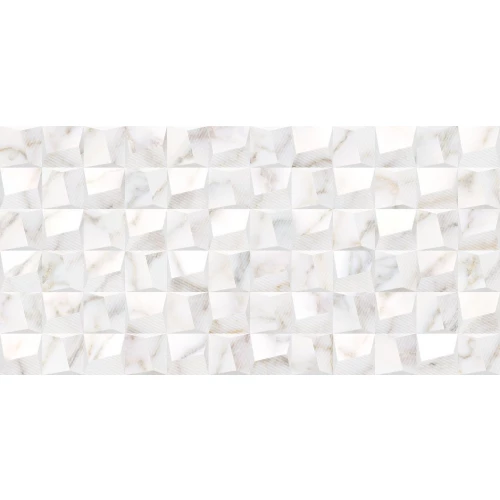 Плитка облицовочная рельефная Alma Ceramica Grigio белый 24,9*50 см