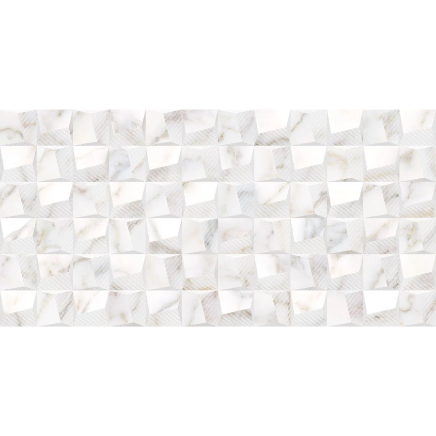 Плитка облицовочная рельефная Alma Ceramica Grigio белый 24,9*50 см