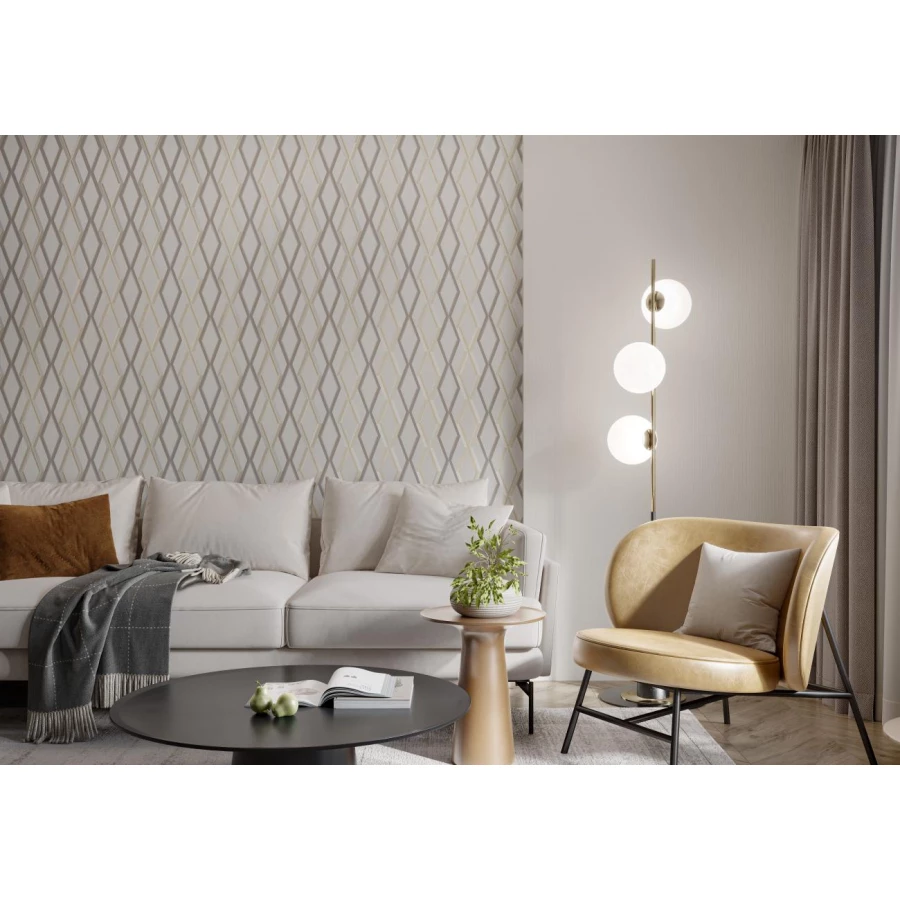 Обои флизелиновые Palitra Trend Trend Geo TrendColor Бежевый TC72254-22 1,06х10,05 м