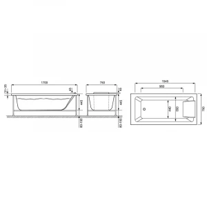 Акриловая ванна Jacob Delafon Sofa E60515RU-01 170x75 см