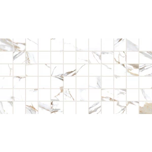 Плитка настенная ALMA Ceramica Дакота / Dakota рельефная глянцевая белая 8 мм TWU09DKT014 50х24,5 см
