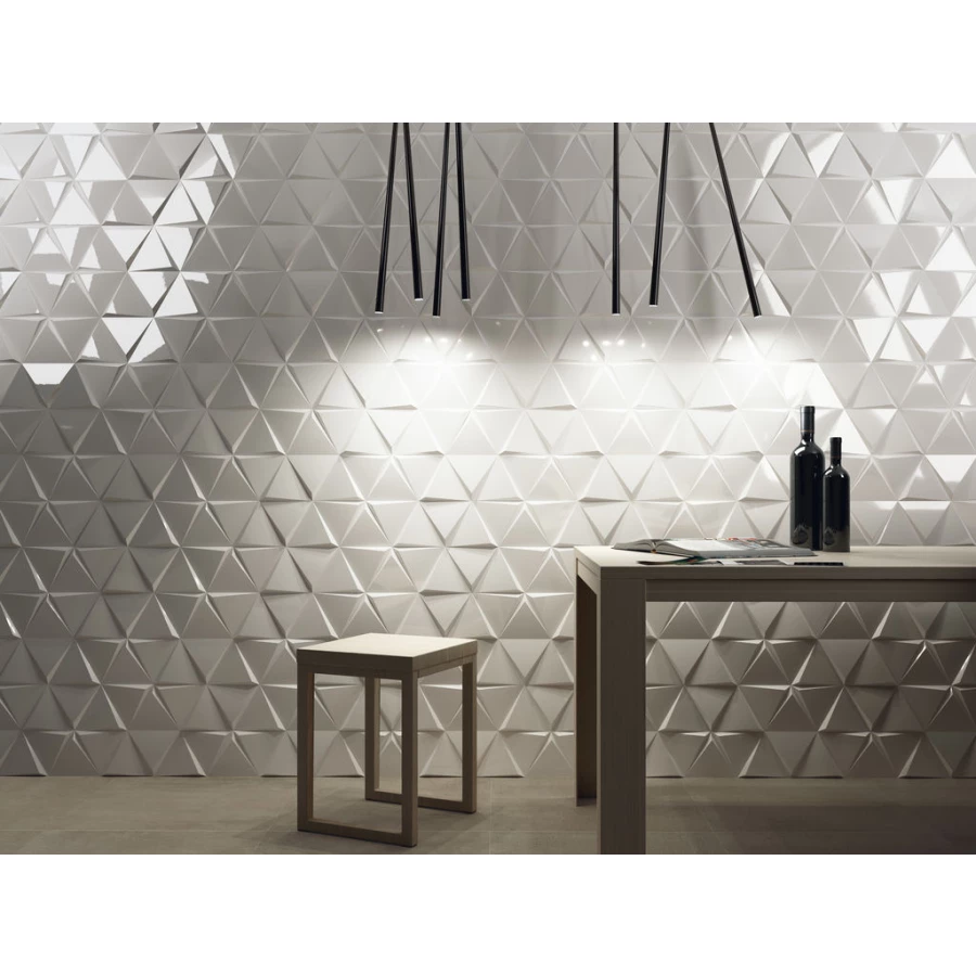 Плитка настенная ZYX Evoke Traingle Cascade Silver Glossy C218366 17х15 см