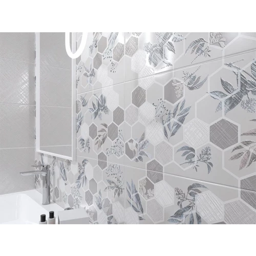 Плитка настенная Azori Incisio Diamond серый 00-00003151 63х31,5 см