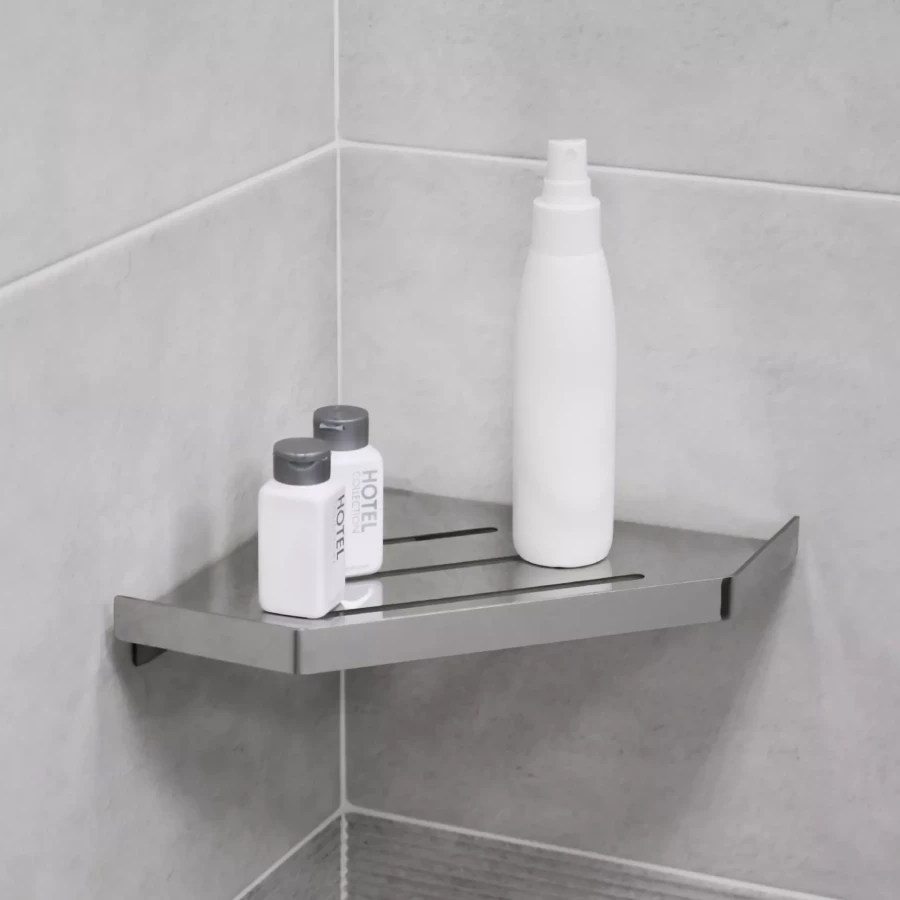 Полка Fixsen Hi-Tech угловая одноэтажная хром FX-841