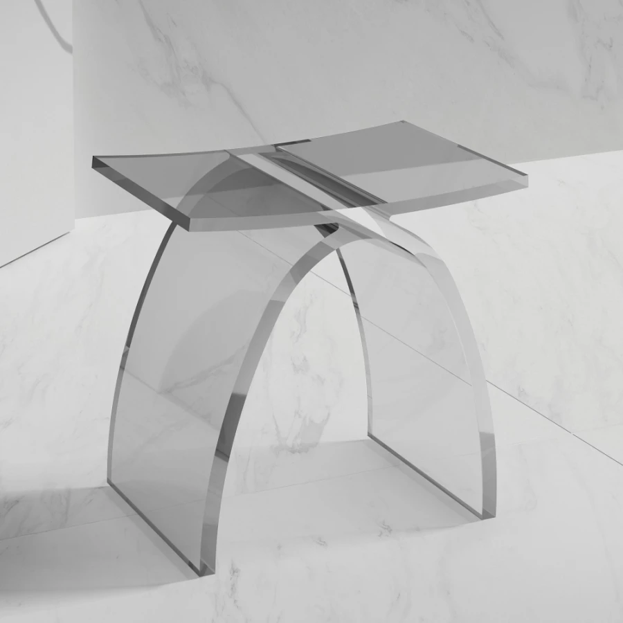 Стульчик для ванной прозрачный Abber Kristall AT1739Perle