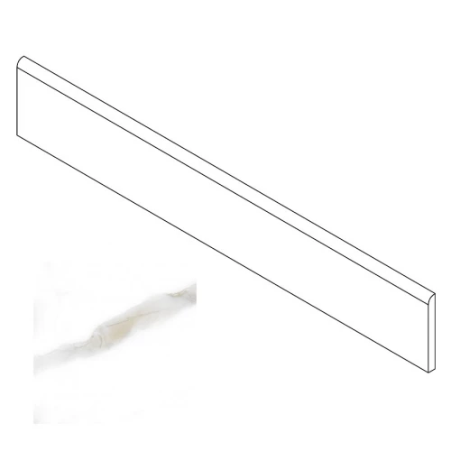 Плинтус Gresse Ellora с завальцовкой мрамор слоновая кость матовый GRS01-20 60х9,5 см