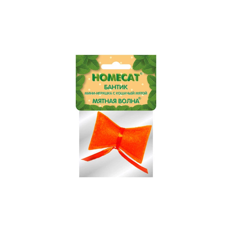 Игрушка для кошек Homecat бантик мини с кошачьей мятой 6240216 5 см