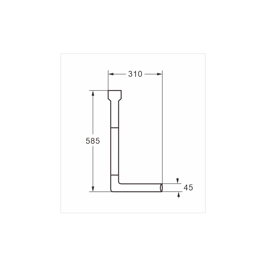 Бачок пластиковый Azario с соединительной трубой белый AZ-214 37.5x11.5x39 см