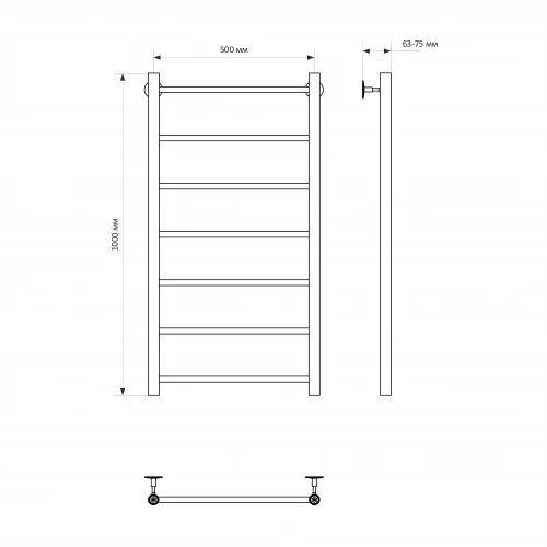 Полотенцесушитель водяной Mixline Vega ML-556282 100х50 см