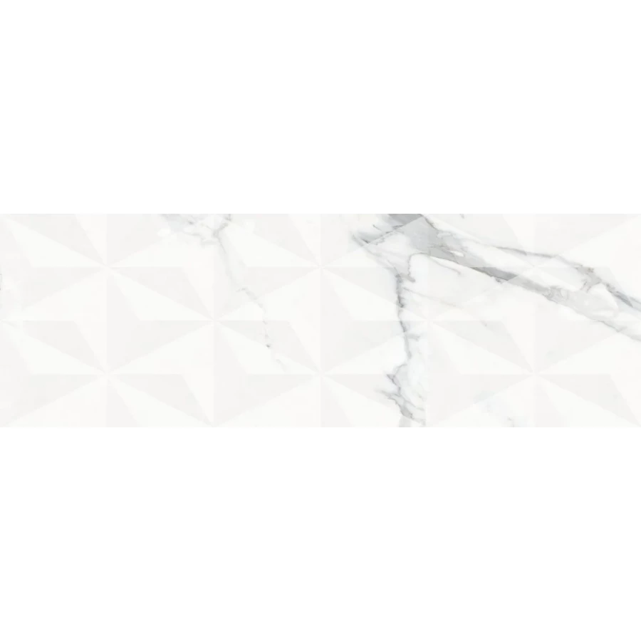 Плитка настенная Dogma Elegante Statuario Triangolo Shine Rettificato глянцевая белая NEO93103D 90x30 см